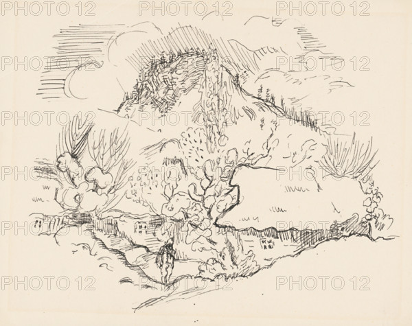 Man behind the village, c1935.