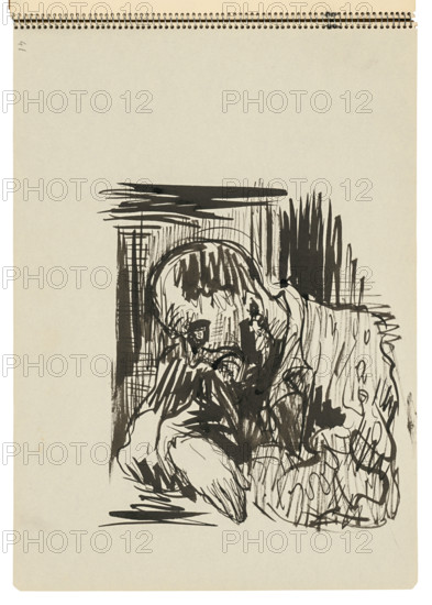 Sketchbook 22 Seated Man, 1st half 20th century.
