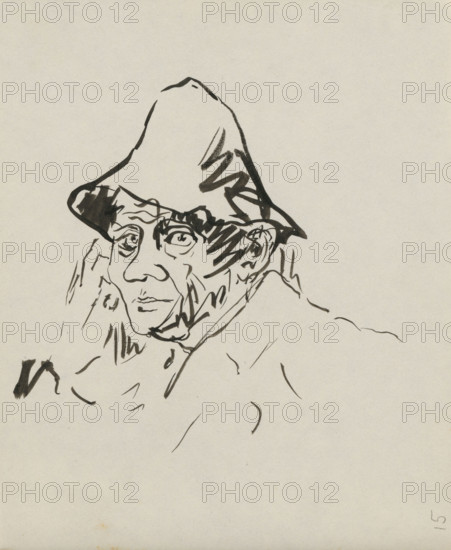 Sketchbook 4 Man in a hat, 1st half 20th century.
