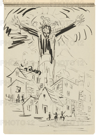 Sketchbook 22 Savior Over the City, 1st half 20th century.
