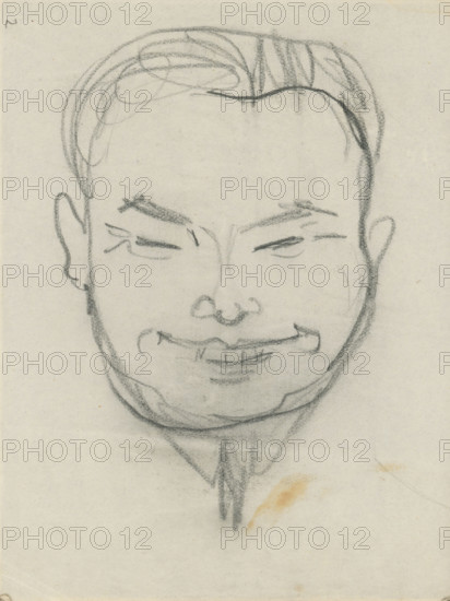 Sketchbook 3 Smiling face (sketch), 1st half 20th century.