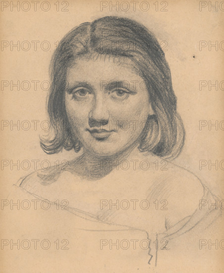 Portrait study of a model, around 1925.