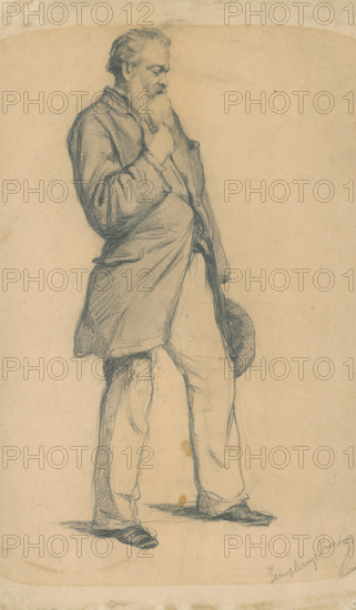 Study of a standing old man II., 1885-1890.