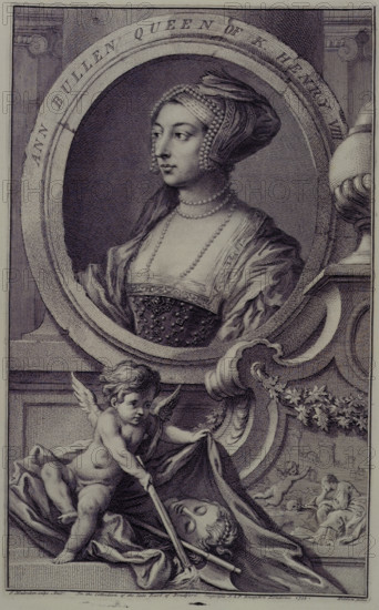 Ann Bullen Queen of K. Henry VIII, c1743-c1751. Creators: Jacobus Houbraken, George Vertue.