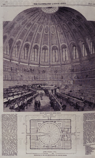 The new Reading Room, British Museum, 1857. Creator: Unknown.