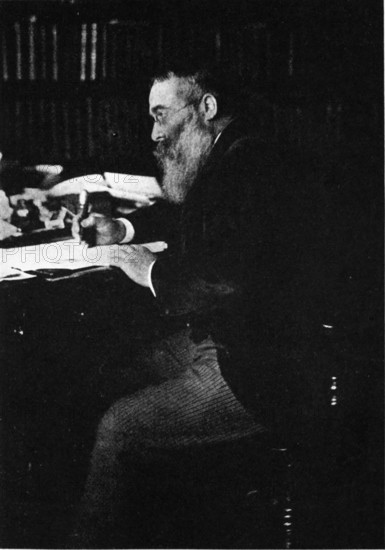 Portrait of Sir Walter Besant, founder of the Society of Authors, c1900. Creator: Russell & Sons.