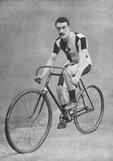 Portrait of the cyclist AJ Watson, 1896. Creator: RW Thomas.