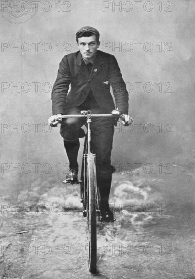 Portrait of the cyclist CG Wridgway, 1896. Creators: RW Thomas, CG Wridgway.