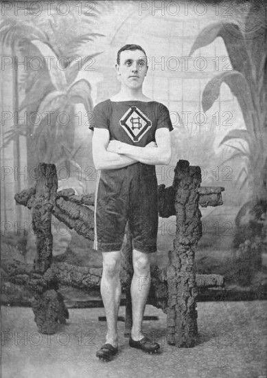 Portrait of the athlete George Crossland, 1896. Creator: GC Melville.