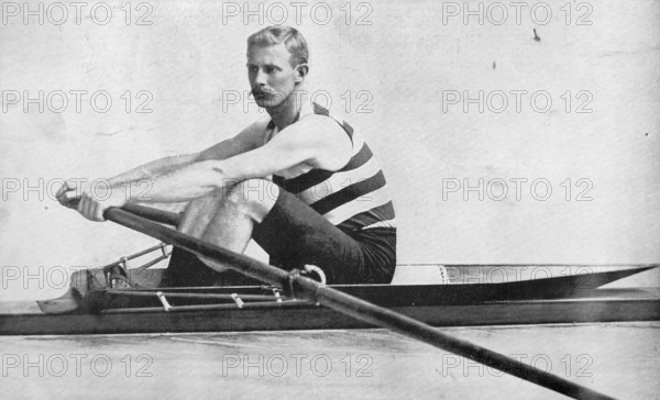 Portrait of the New Zealand sculler Tom Sullivan, 1896. Creator: Gordon & Co.