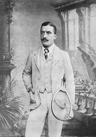 Portrait of the tennis player WV Eaves, 1896. Creator: JJ Eastmead.