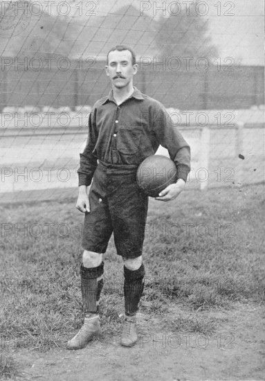 Portrait of the Woolwich Arsenal footballer R Buchanan, 1896. Creator: Symmons & Thiele.