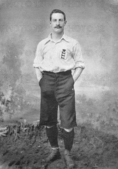 Portrait of the West Bromwich footballer, WJ Bassett, 1896. Creator: John Arthur Draycott.