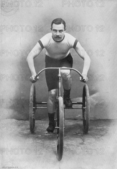 Portrait of the cyclist Lewis Stroud, 1896. Creator: RW Thomas.