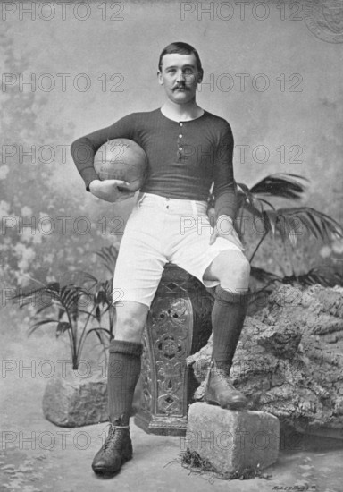 Portrait of the rugby player D McInroy, 1896. Creator: Symmons & Thiele.