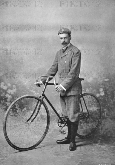 Portrait of the cyclist AW Horton, 1896. Creator: Symmons & Thiele.