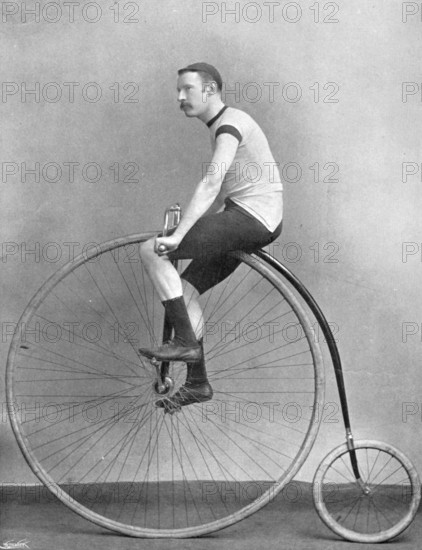 Portrait of the cyclist JH Adams Rowley, 1896. Creator: RW Thomas.