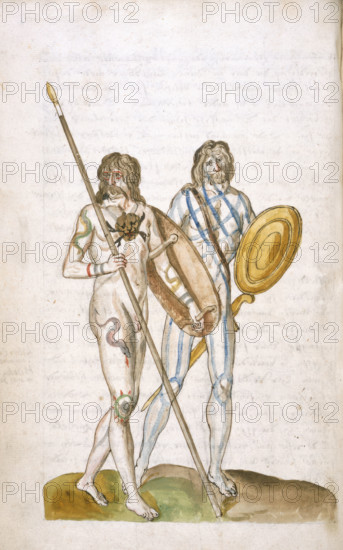 Drawing of Ancient Britons, 1573-1575. Creator: Lucas de Heere.