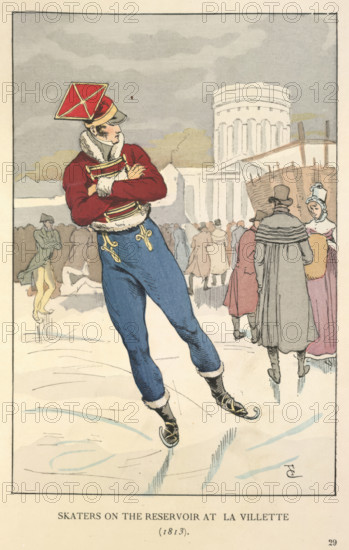 Skating at La Villete, 1898. Creator: Unknown.