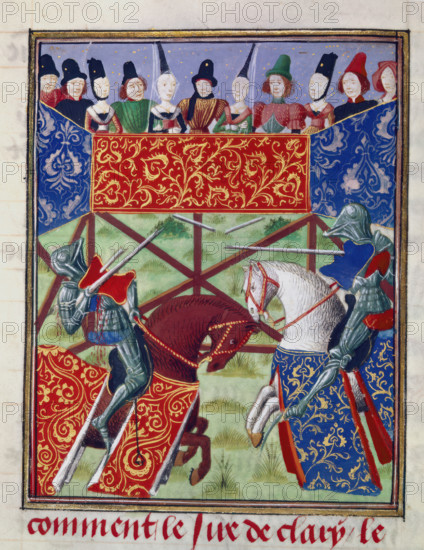 French knights jousting, 1470-1475. Creator: Unknown.
