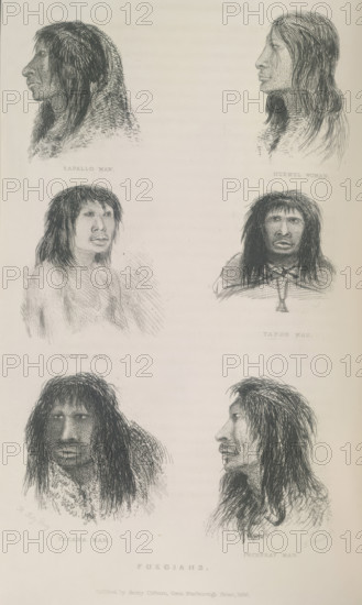 Fuegians, 1834?, (1839). Creator: Thomas Landseer.