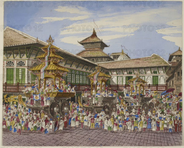 The Kumari Jatra, 1850-1863. Creator: Unknown.