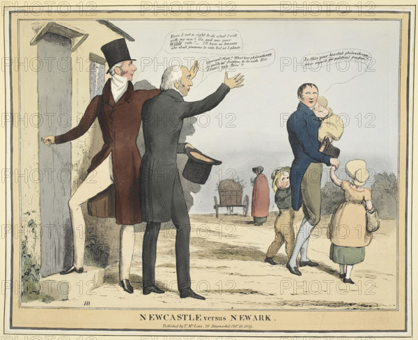 'Newcastle verses Newark', 1829-1843. Creator: John Doyle.