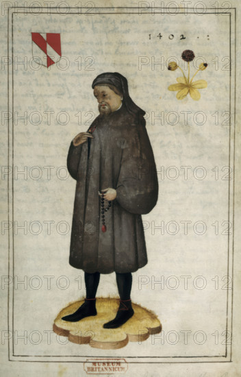 Portrait of Chaucer, 16th century. Creator: Unknown.