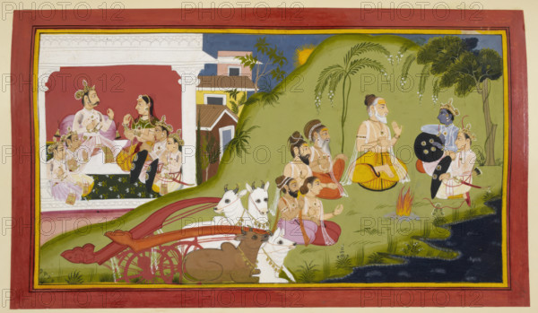 Visvamitra tells a story, 1712. Creator: Unknown.