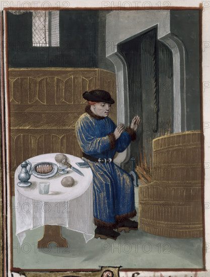 Winter scene indoors, 1473-1483? Creator: Unknown.