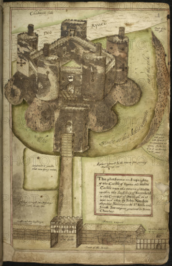 View of the Castle of Lyons (Holt Castle), 1620. Creator: Unknown.