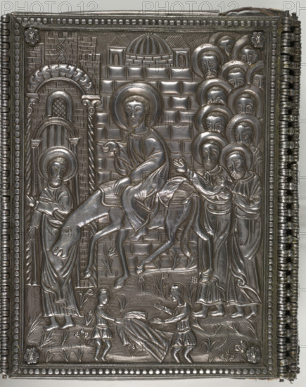 Silver manuscript cover of The Four Gospels, 1755-1756. Creator: Unknown.