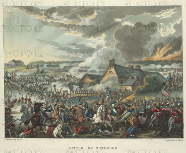The Battle of Waterloo, June 18th 1815, (1819). Creator: William Heath.