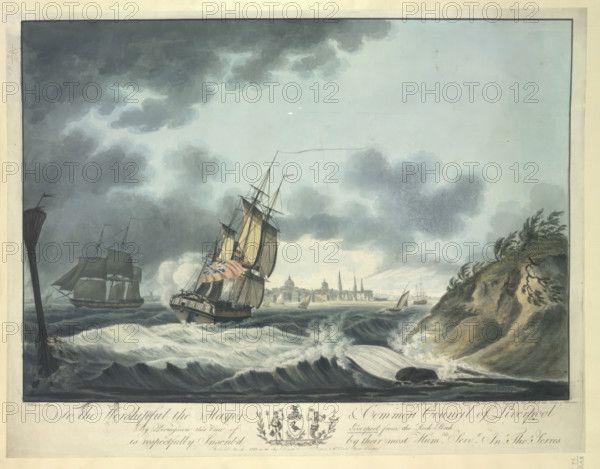 View of Liverpool from the Rock Perch, 1797. Creator: John Thomas Serres.
