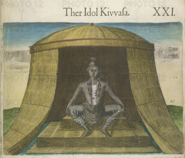 Ther Idol Kivvasa, (Kiwasa) 1618. Creator: Theodor de Bry.