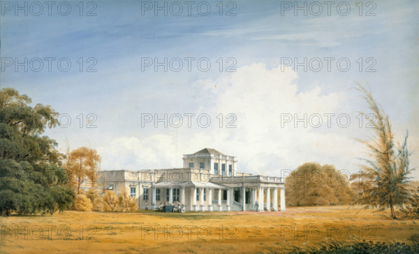 A European house in Madras, 1834. Creator: Justinian Gantz.