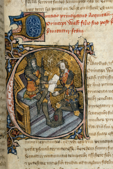 Black Prince receives Aquitaine, 1386-1399. Creator: Unknown.