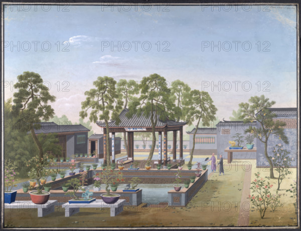 Chinese garden, 1800-1805. Creator: Unknown.