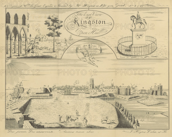 The East View of Kingston Upon Hull, 1735, (1869). Creator: Inigo Haynes.