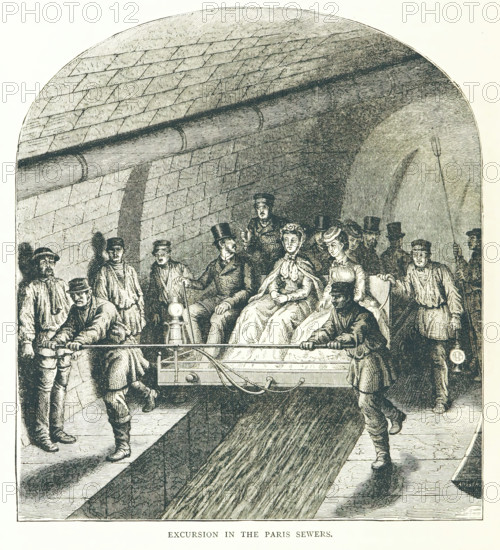 Excursion in the Paris Sewers, 1878. Creator: Unknown.