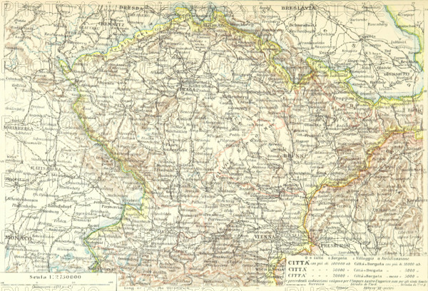 Map of part of Europe, 1898. Creator: Unknown.