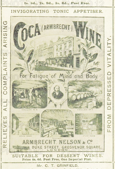Coca (Armbrecht) Wine for Fatigue of Mind and Body, 1893. Creator: Unknown.