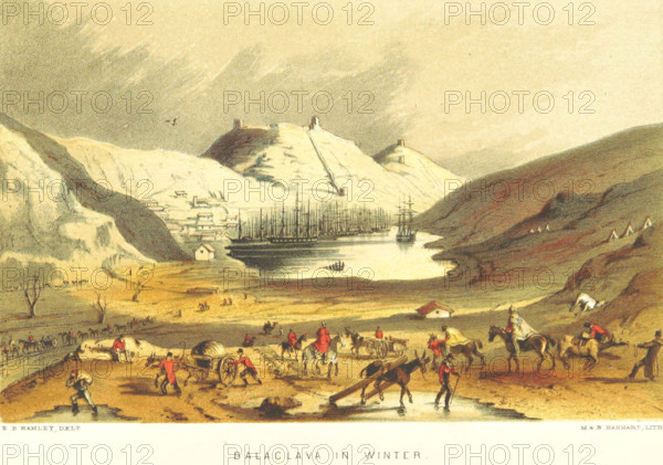 Balaclava in Winter, 1855. Creator: M & N Hanhart.