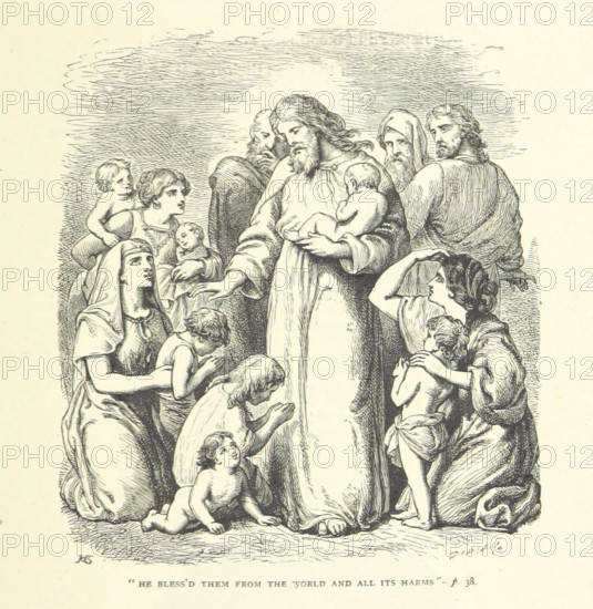 He bless'd them from the world and all its harms, 1880.  Creator: Unknown.