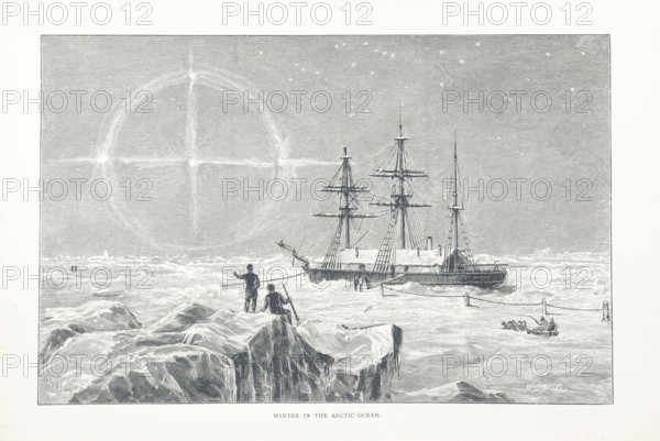 Winter in the Arctic Ocean, 1882. Creators: Walter William May, Edward Whymper.