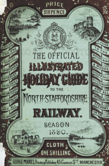 Title page, Guide to the North Staffordshire Railway, 1890. Creator: Unknown.