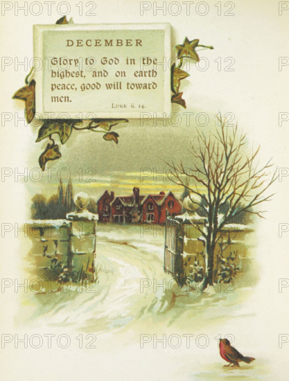 Religious verse for December, 1893. Creator: Unknown.