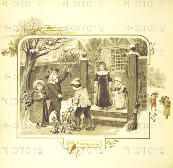 Holly and Mistletoe, 1894. Creator: Eliza F. Manning.