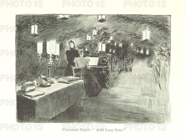 Christmas Night - "Auld Lang Syne", 1899.  Creator: Charles Dana Gibson.