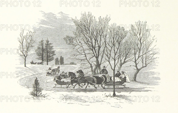 Horse-drawn sleighs, 1890. Creator: Unknown.